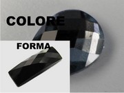CABOCHON SFACCETTATO RETTANGOLO 8x24 MM COLORE 48