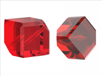 SWAROVSKI 5600 CUBO 6 MM LIGHT SIAM CONFEZIONE 18 PZ.