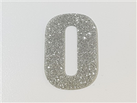 GLITTERATO ELASTICO LETTERA O FONT 2, ARGENTO