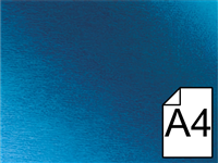 N°1 FOGLIO A4 di METAL MT0013 BLUE. Foglio termo trasferibile in vinile SISER