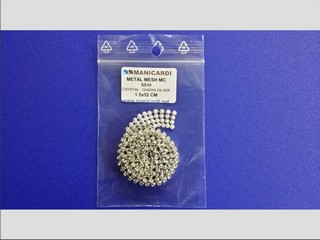 CRYSTAL MESH SS10 CRYSTAL FERRULE SILVER CM 1,5X52